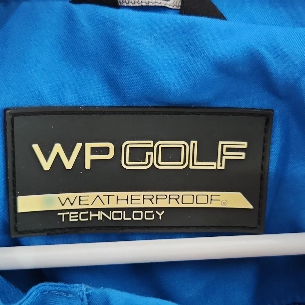 WP Golf Jacket Mens Weatherproof Wind Breaker Size XXL Blue